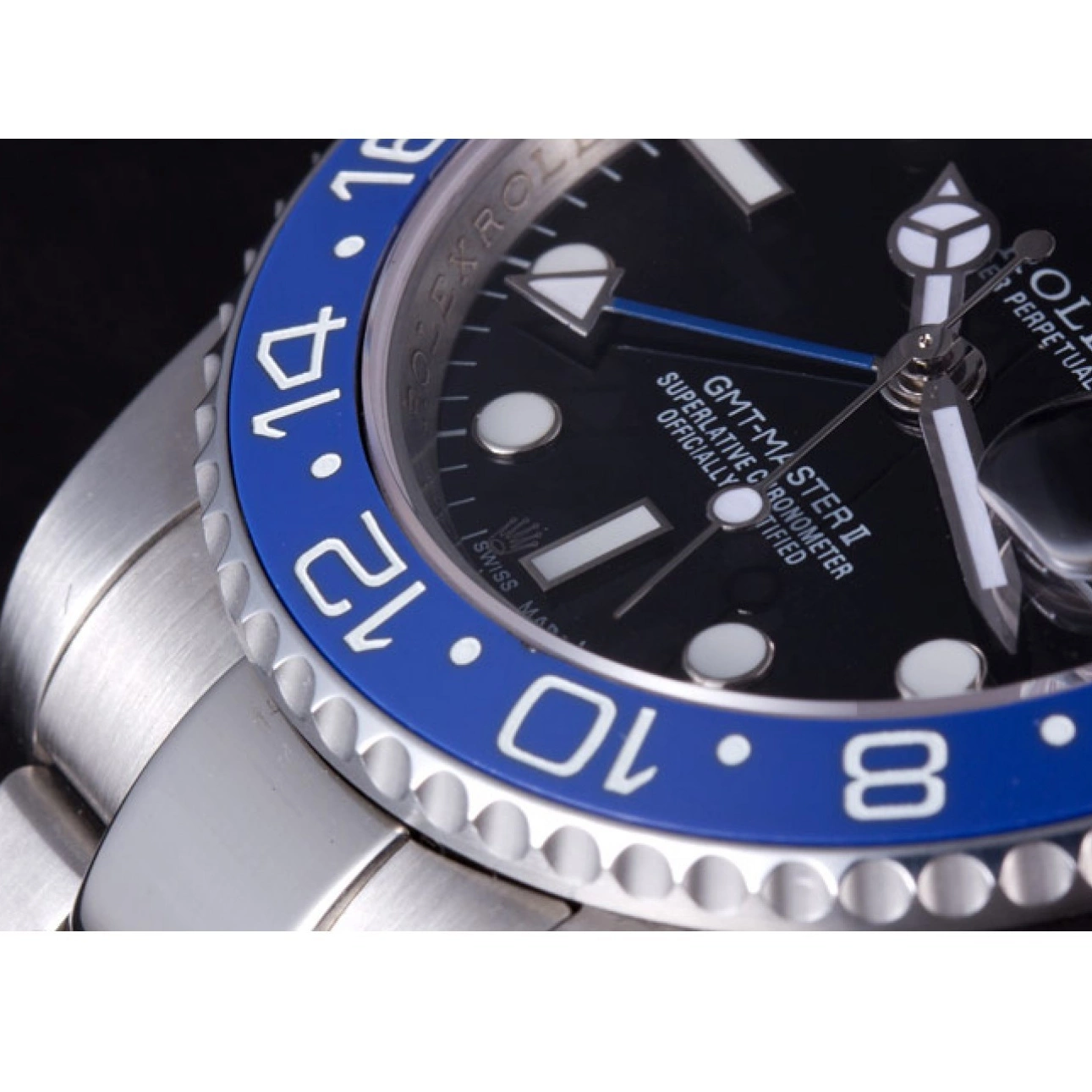 Aaa replica watch MASTER Rolex II 2013 621393 BLACK BLUE GMT BEZEL rl431 0824